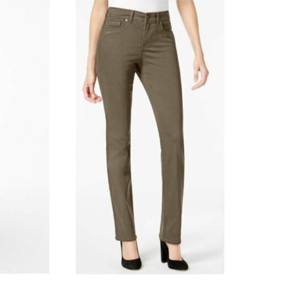 Style & Co Women Tummy-control Straight-leg Fashion Jean | Size - 18 | Deep Moss - Picture 1 of 1